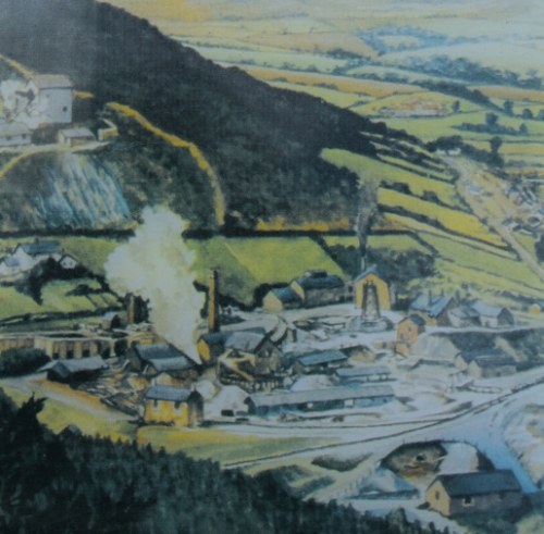 artists impression of snailbeach mine during its heyday