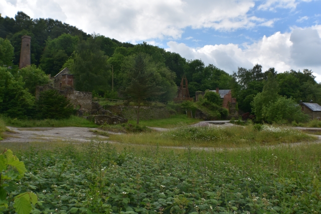 main mining area of snailbeach mine in shropshire