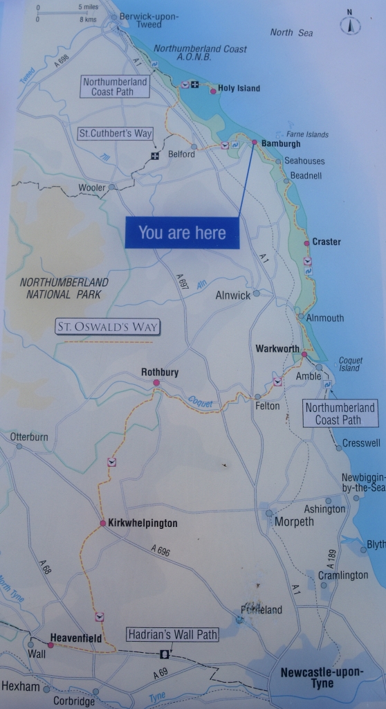 St Oswalds Way Map Photo from Information Board © essentially-england.com