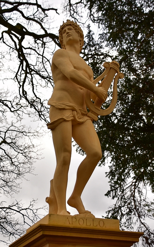 Apollo Statue Beside the Doric Arch in Stowe Gardens