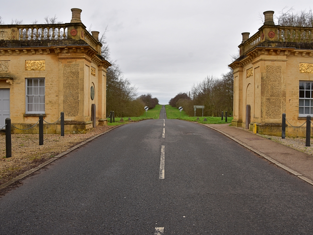 The Grand Drive up to Stowe Gardens from Buckingham