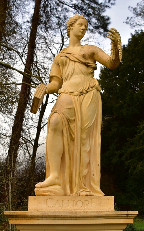 Calliope Statue Beside the Doric Arch in Stowe Gardens
