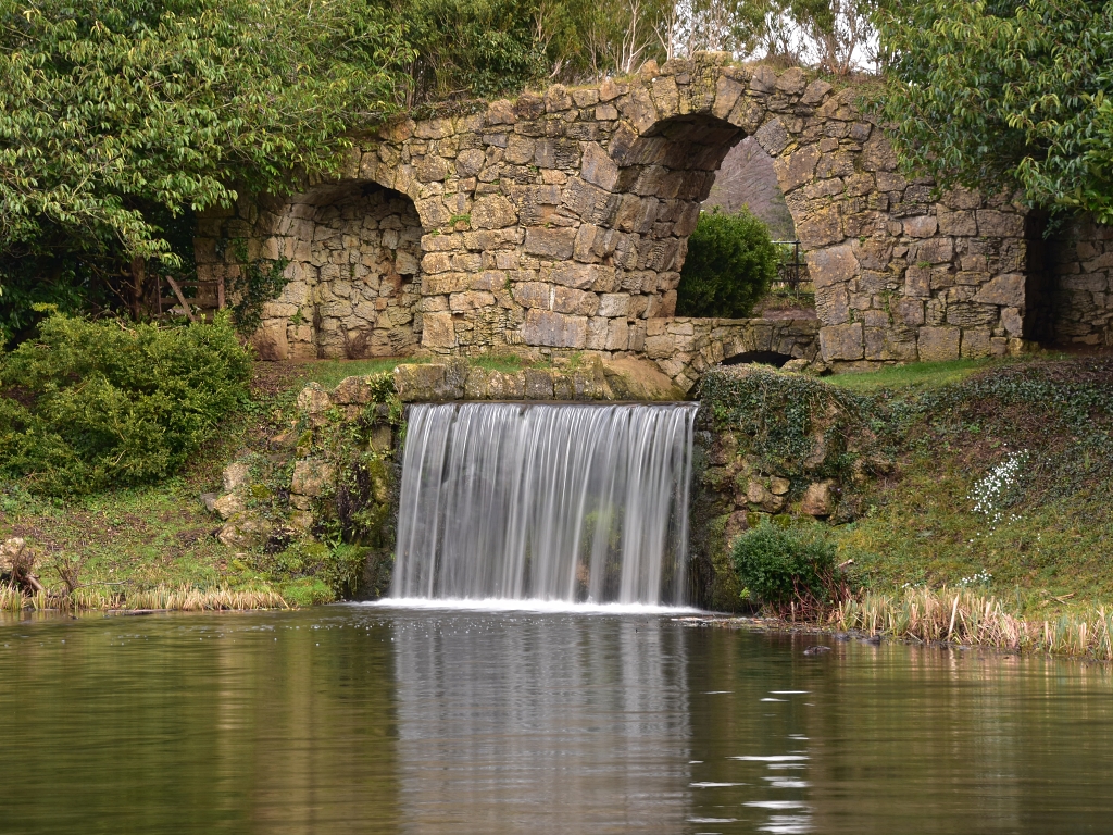 The Cascade and Artificial Ruins in Stowe Gardens