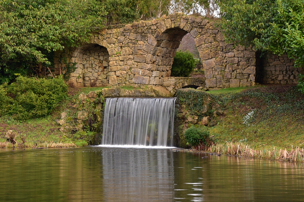 The Cascade and Artificial Ruins in Stowe Gardens © essentially-england.com