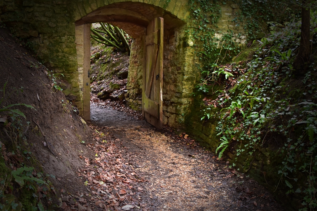 The Secret Gated Entrance to the Lamport Garden in Stowe Gardens © essentially-england.com