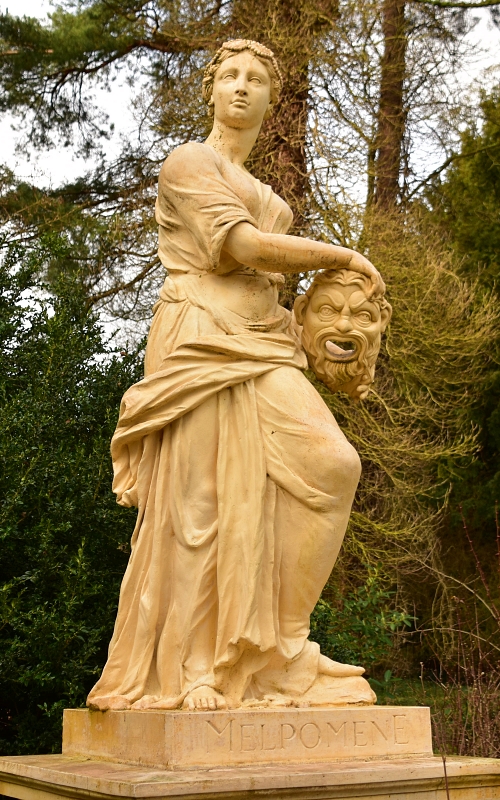 Melpomene Statue Beside the Doric Arch in Stowe Gardens