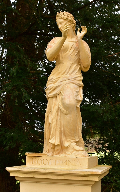 Polyhymnia Statue Beside the Doric Arch in Stowe Gardens