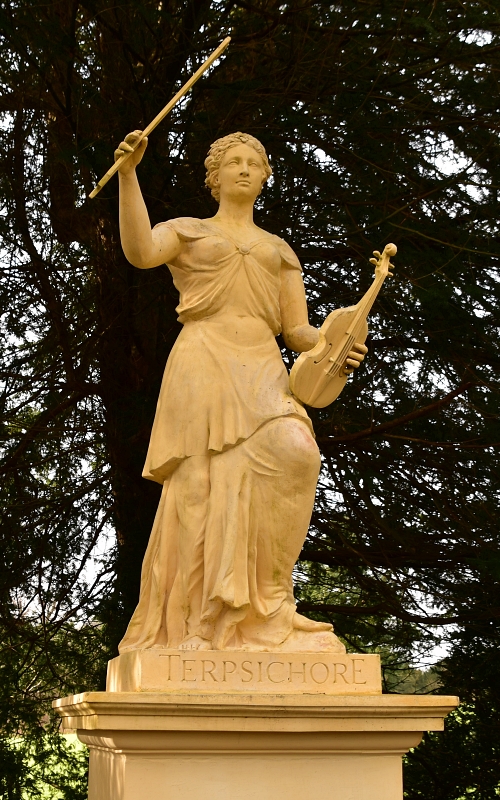 Terpsichore Statue Beside the Doric Arch in Stowe Gardens