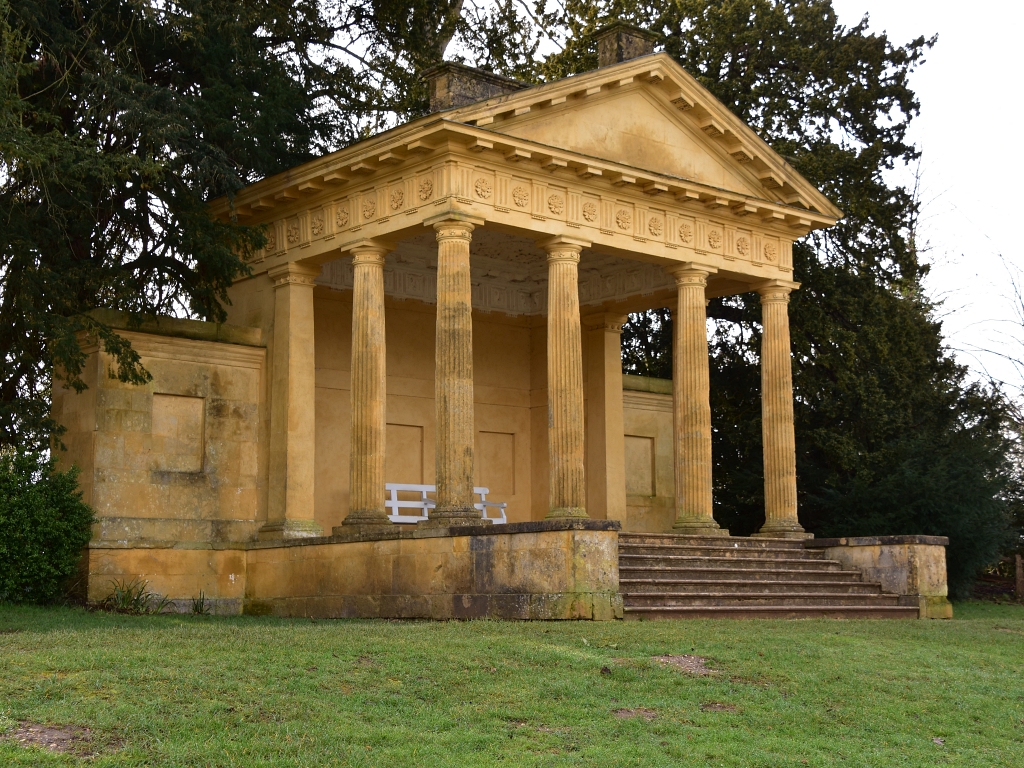 The Western Lake Pavilion in Stowe Gardens