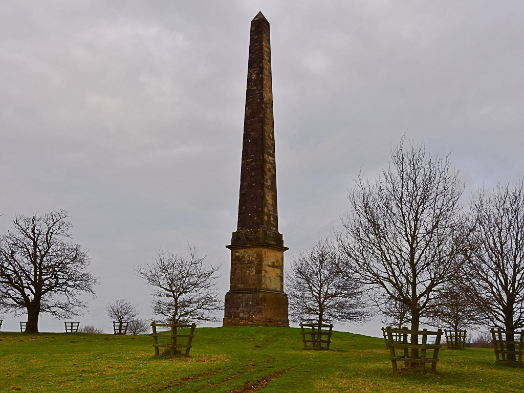 The Wolfe's Obelisk in Stowe Parkland