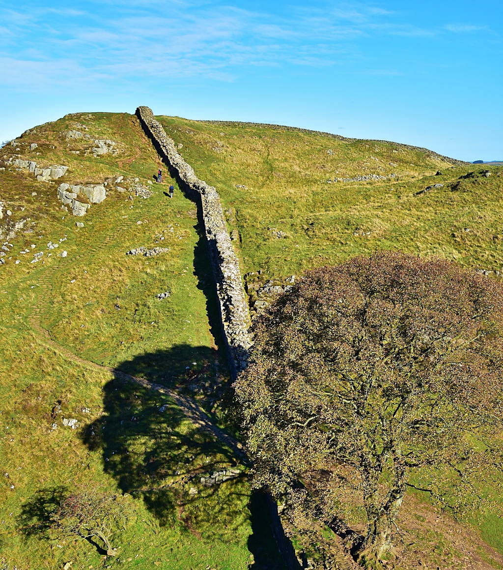 Looking Down into Sycamore Gap © essentially-england.com