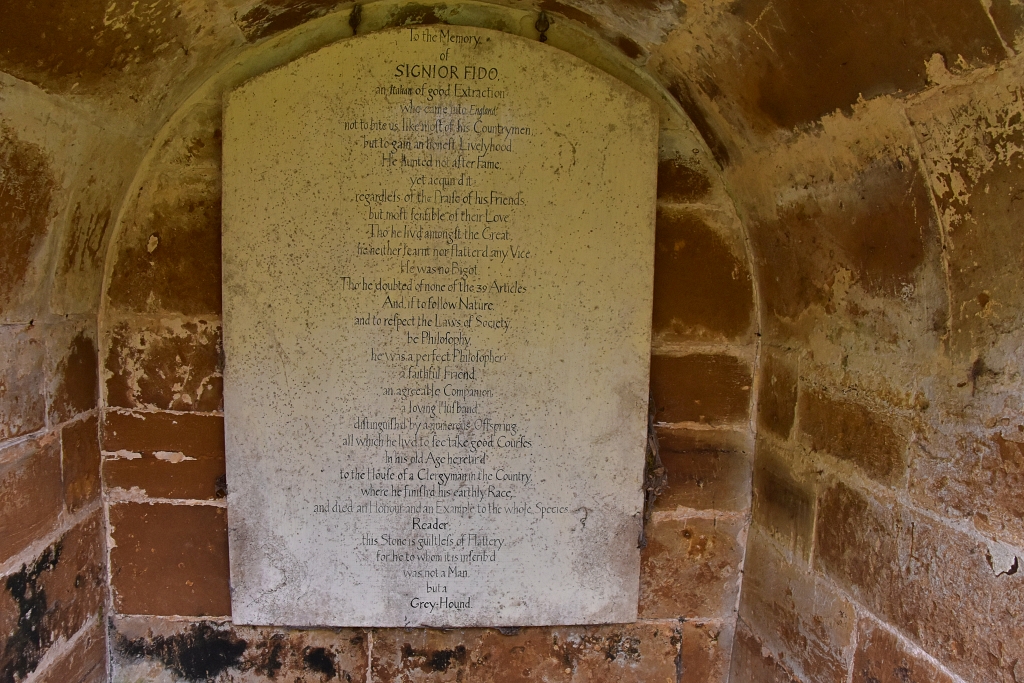 Grey Hound Memorial in the Temple of British Worthies