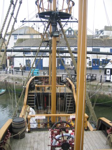 The decks of the Golden Hind