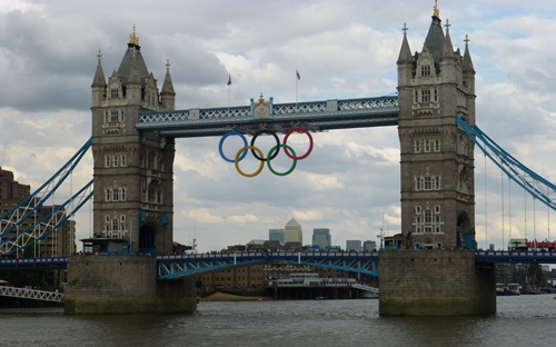 Tower Bridge dressed for the Olympics © Essentially England
