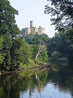 Warkworth Castle from the river Coquet