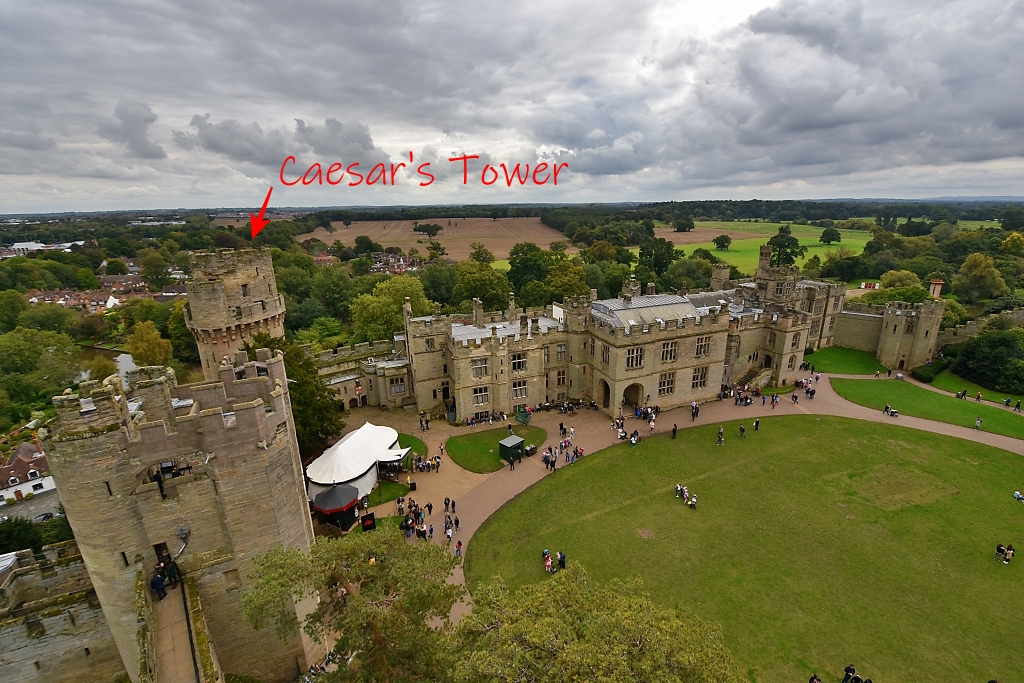 View Over Warwick Castle Showing Caesar's Tower