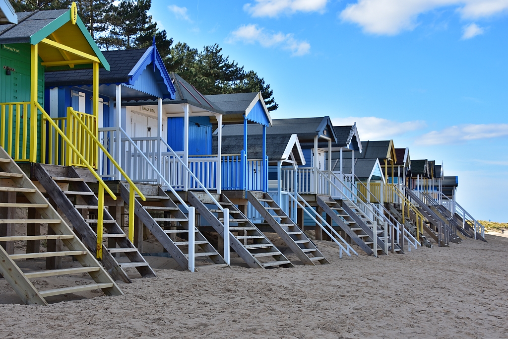 Beach Huts on Wells Beach