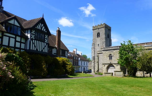 The wonderful Holy Trinity church and gardens of Much Wenlock, Shropshire &copy; essentially-england.com