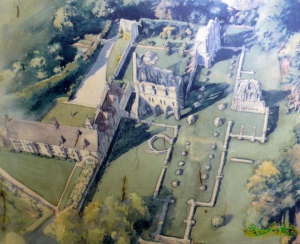 peaceful wenlock priory on the outskirt of much wenlock in shropshire