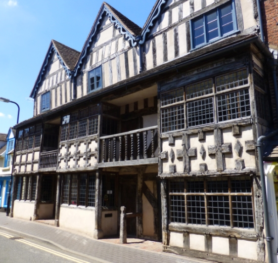 The impressive Raynald's Mansion in Much Wenlock, Shropshire &copy; essentially-england.com