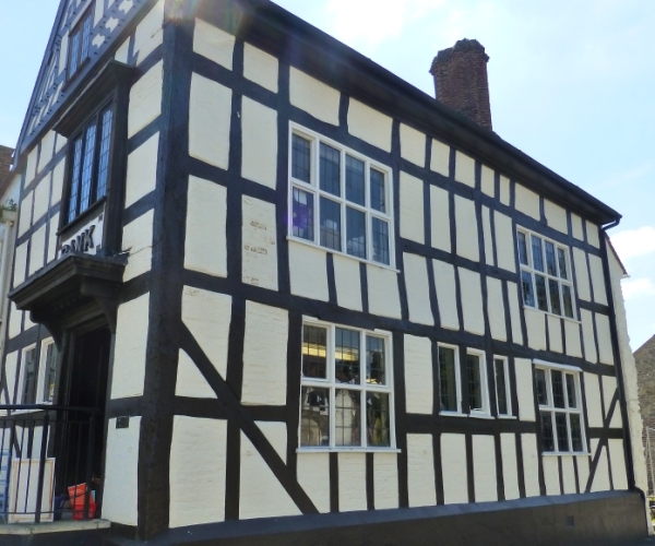 A lovely example of the timber framed buildings that can be seen in Much Wenlock, Shropshire  © essentially-england.com