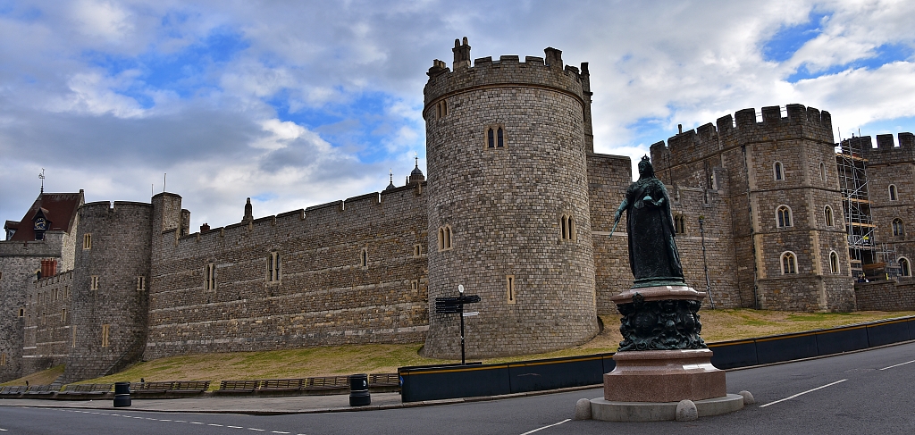 The Queen Victoria Statue Outside Windsor Castle