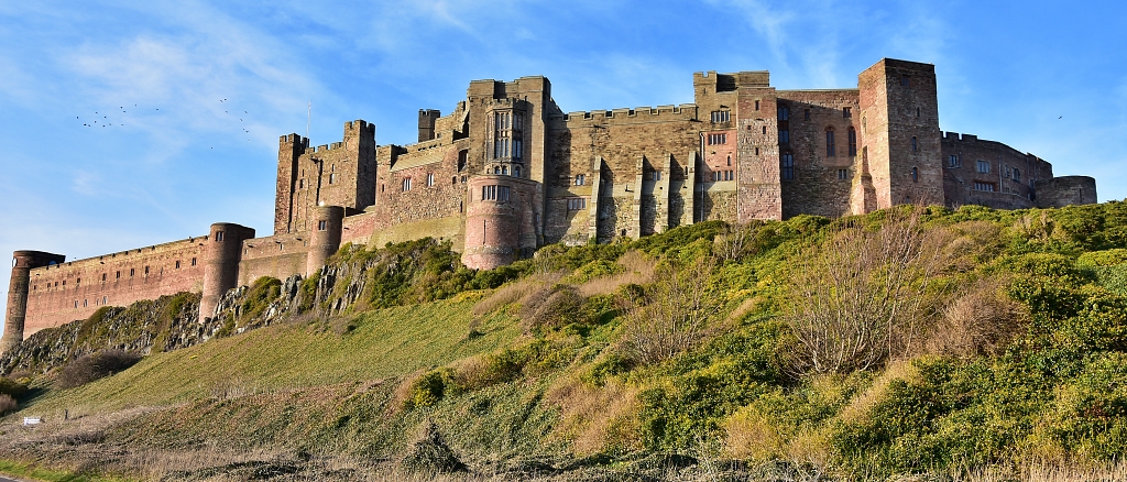 Bamburgh Castle from the Road © essentially-england.com