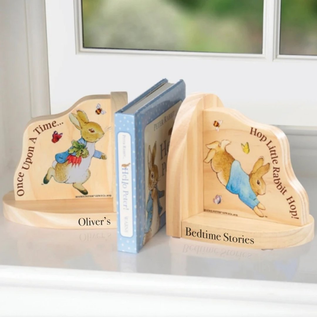 Personalised Peter Rabbit Bookends | etsy.com