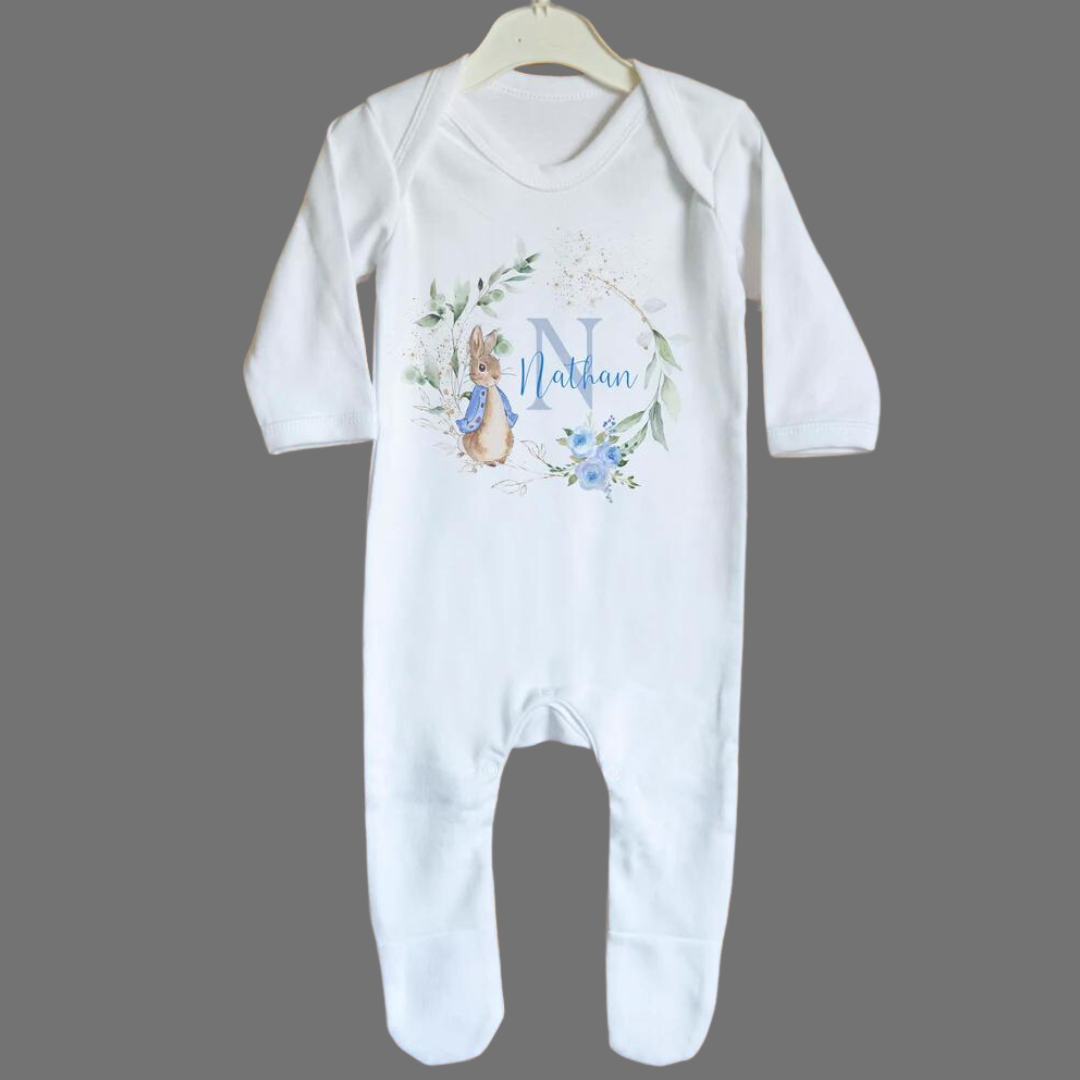 Personalised Peter Rabbit Baby Grow | etsy.com