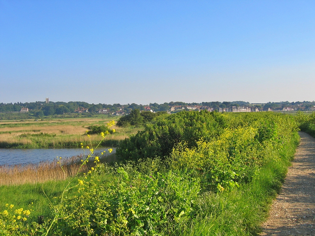 Looking Back at Blakeney from the North Norfolk Coast Path