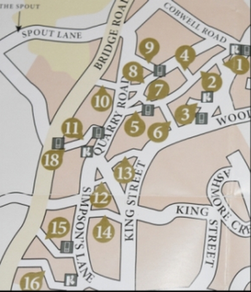 A Photo of the Broseley Jitties Map (Taken from the Broseley Local History Society Brochure) © essentially-england.com