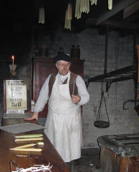 In the candle makers workshop at Blists Hill Victorian town in Shropshire &copy; essentially-england.com