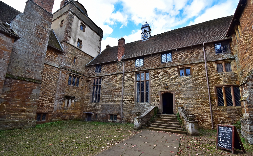 The Cobbled Courtyard at Canons Ashby House © essentially-england.com