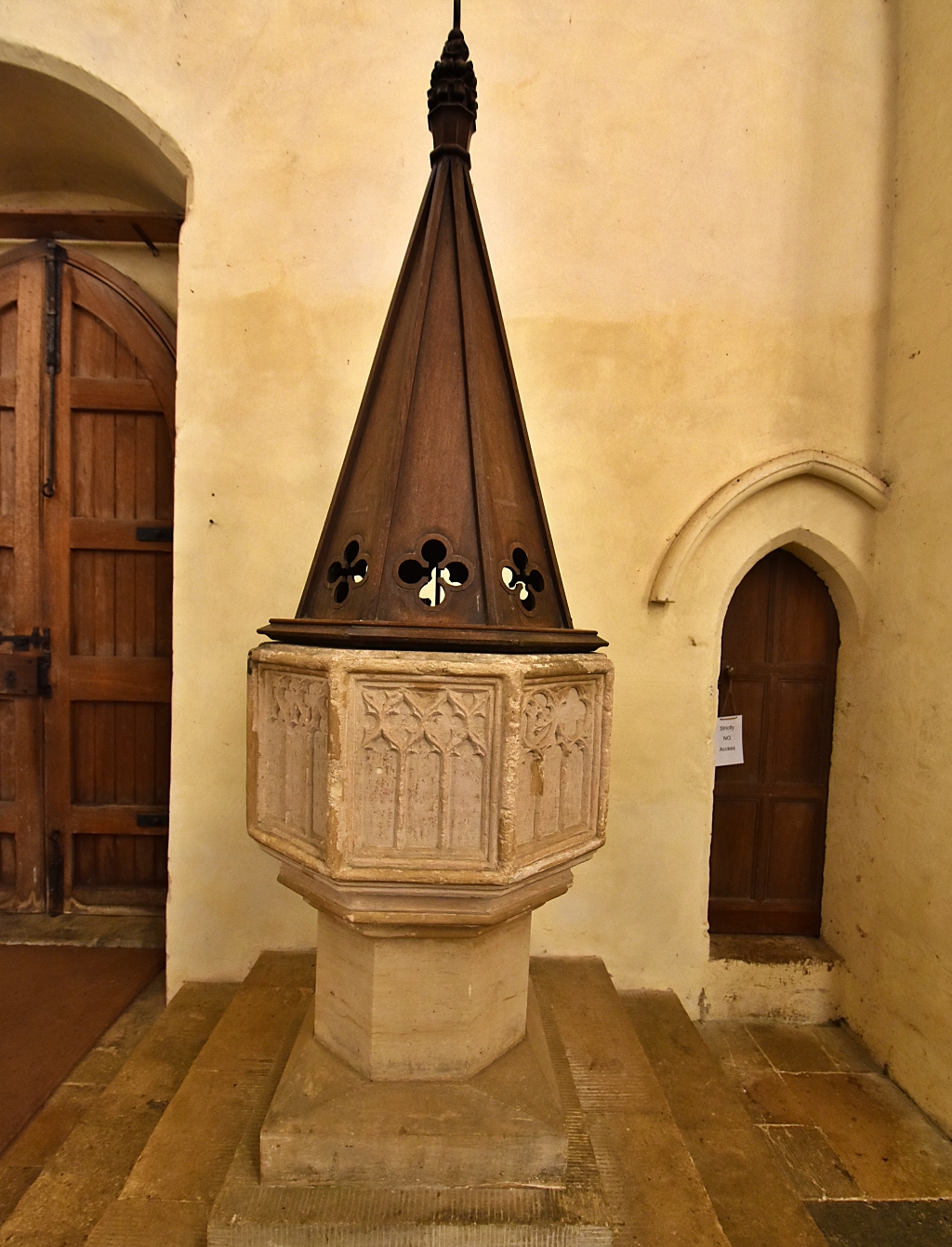 The Font in The Priory Church of St. Mary's