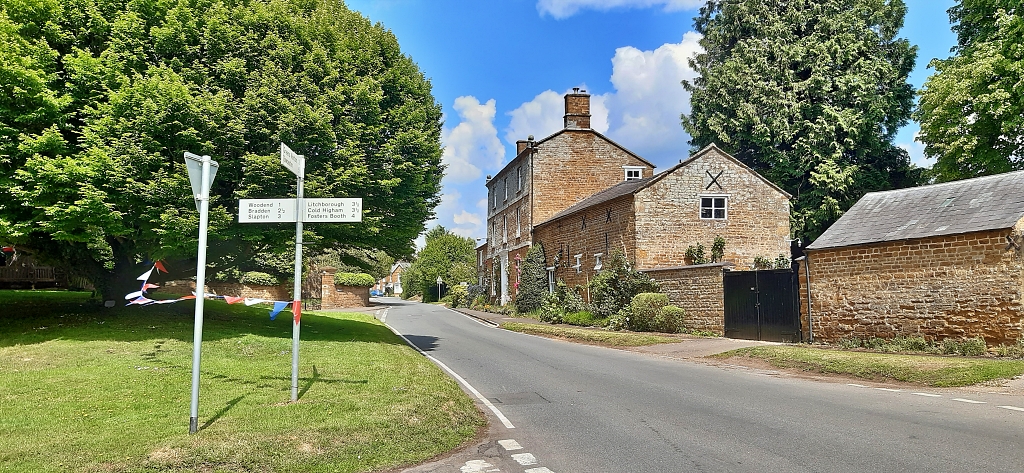 Our Left Turn at The Village Green in Blakesley