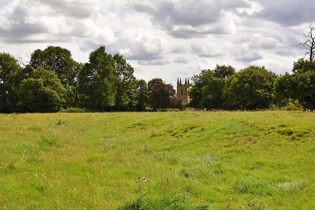 Looking Back Towards Canons Ashby Church from the Desert Village of Ascebi