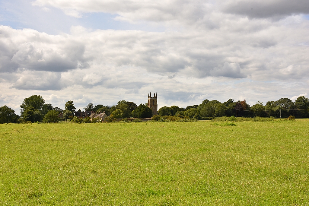 Distant View of Canons Ashby Priory Church