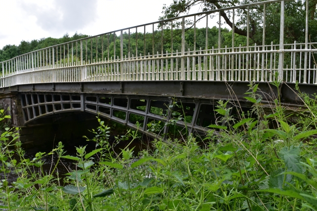 cantlop bridge, constructed from cast iron and crosses cound brook in shropshire