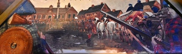 Artist Impression of the Jacobites in Carlisle (Photo taken from display at Carlisle Castle).
