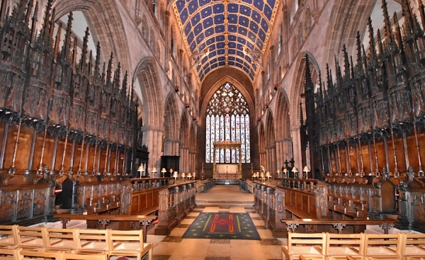 The Gothic Styled Choir of Carlisle Cathedral