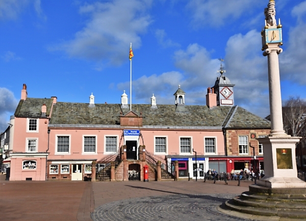 The Old Town Hall, Post Box, and Market Cross