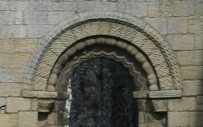 Decorated stonework at Castle Acre Priory Church