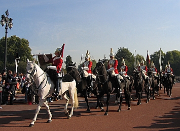 Changing of the Guard Outside Buckingham Palace © essentially-england.com