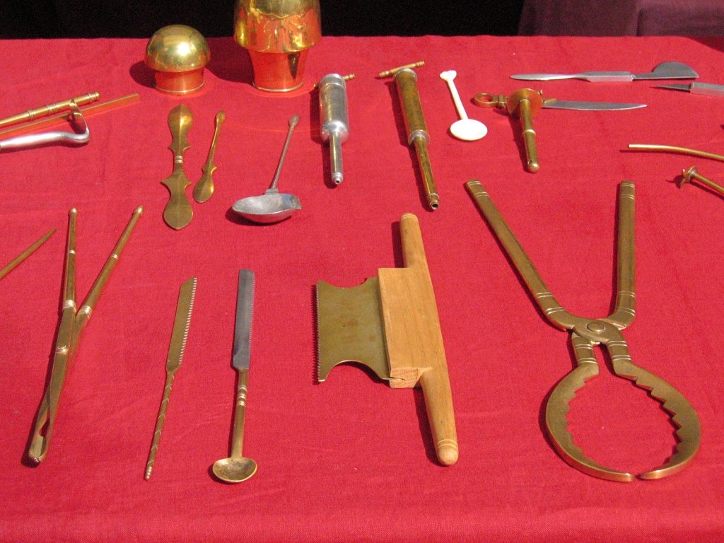 Doctor's Tools on Display at Chedworth Roman Villa © essentially-england.com