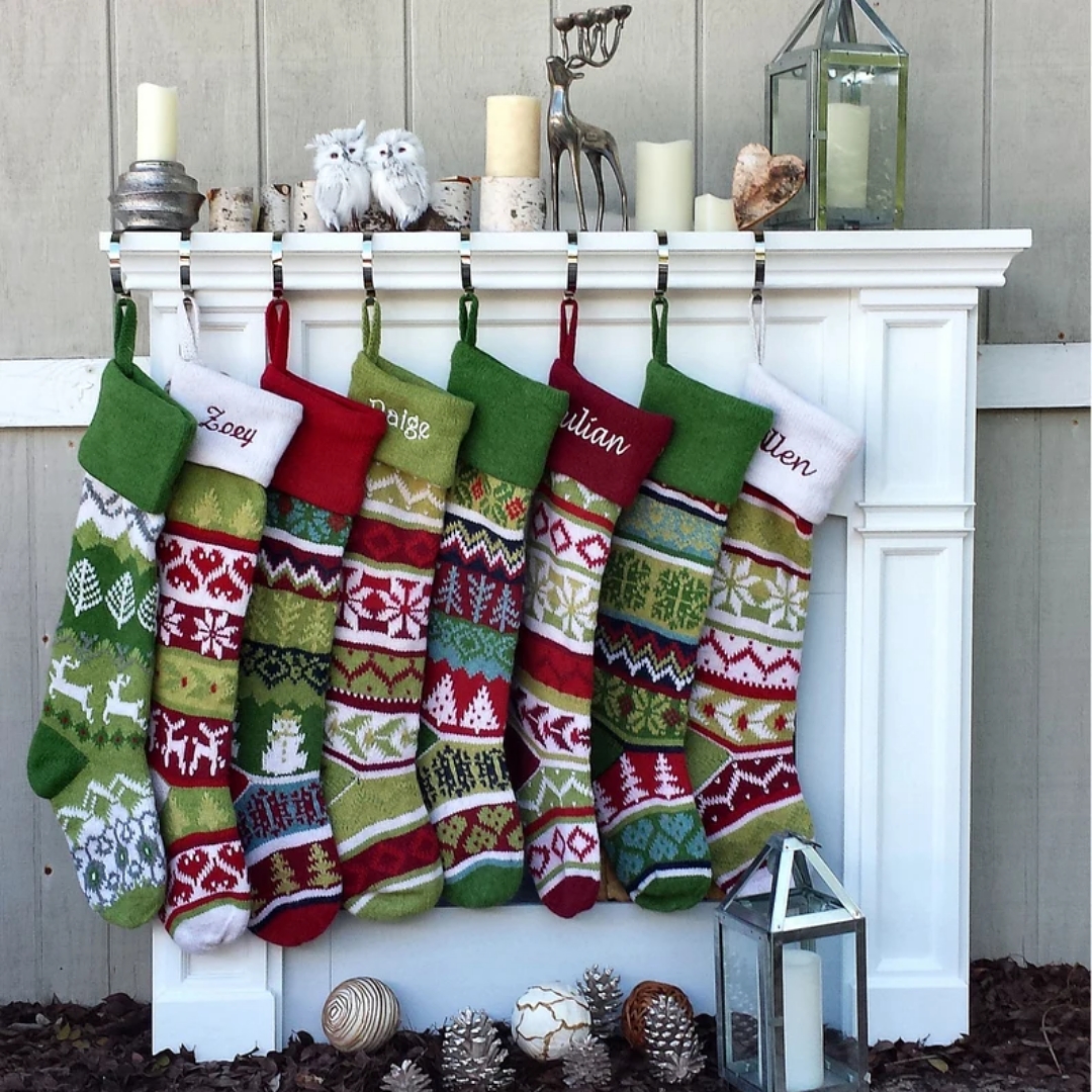 Personalised Fair Isle Knitted Christmas Stockings | etsy.co.uk