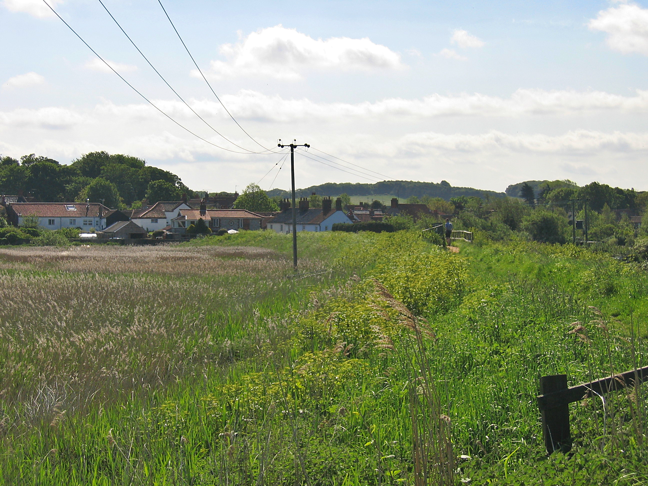 Climbing the Bank Footpath into Cley