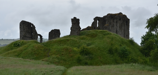 The Stone Castle Ruins on Top of the Motte in Clun &copy' essentially-england.com