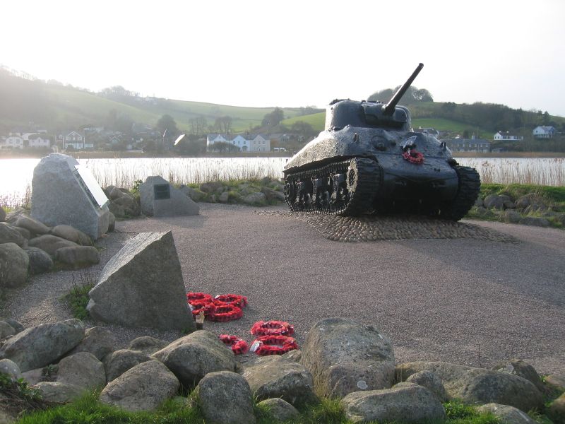 Slapton Sands Memorial, commemorating the men who died in Operation Tiger preparing for the D-Day landings © essentially-england.com
