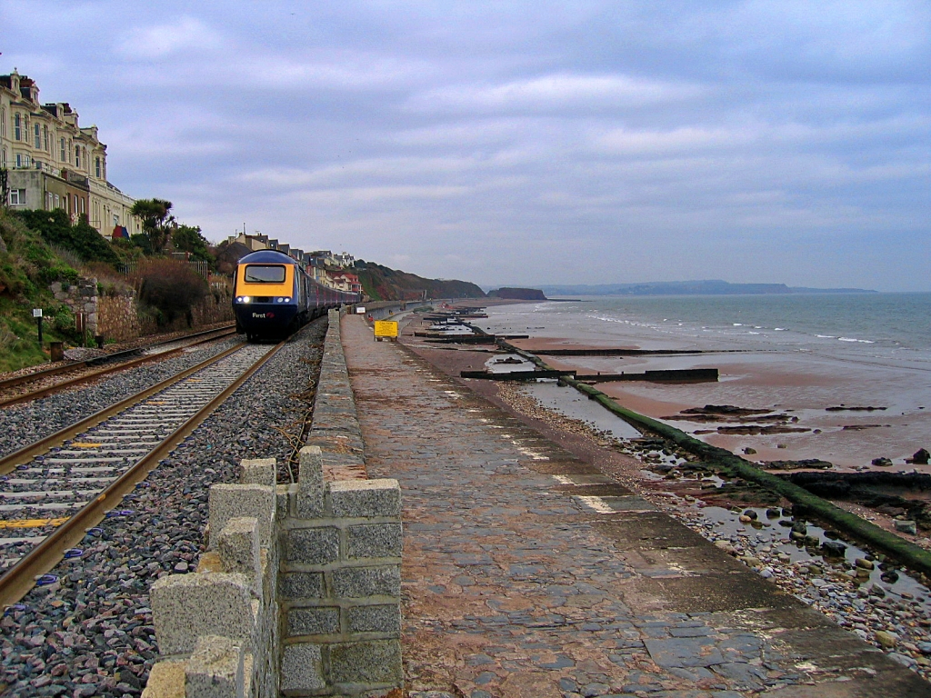 Walking Along Dawlish Sea Defences