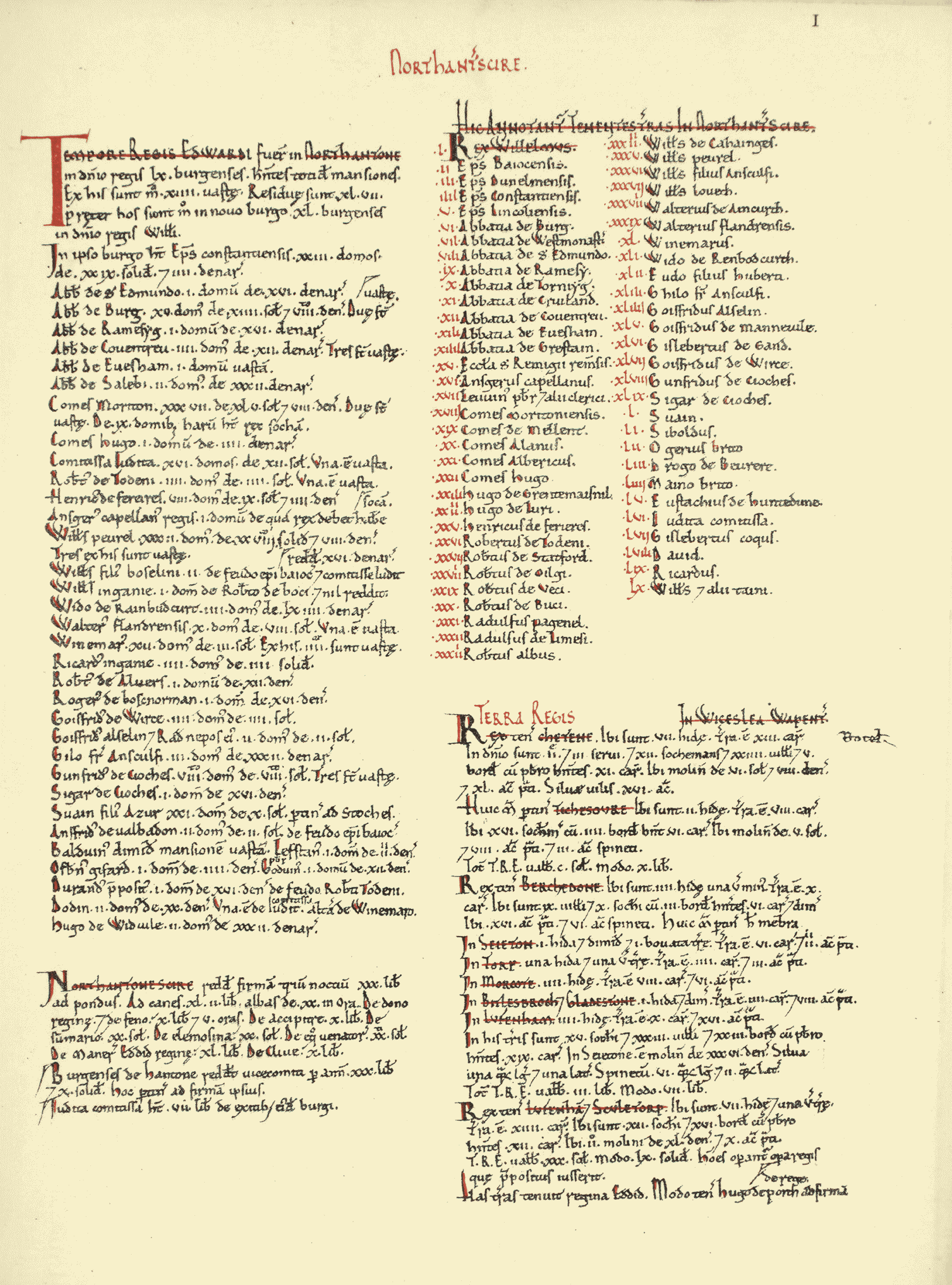Original Folio of the Domesday Book | from www.opendomesday.org
Images kindly made available by Professor J.J.N. Palmer and George Slater under a Creative Commons BY-SA licence